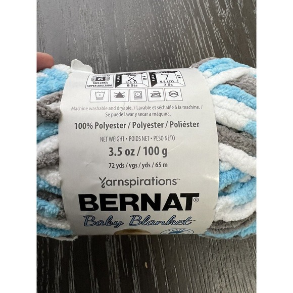 Bernat Baby Blanket Yarn Skeins 3.5 oz 72 yds Sail Away Little Petunias Lot of 3 - Picture 6 of 8